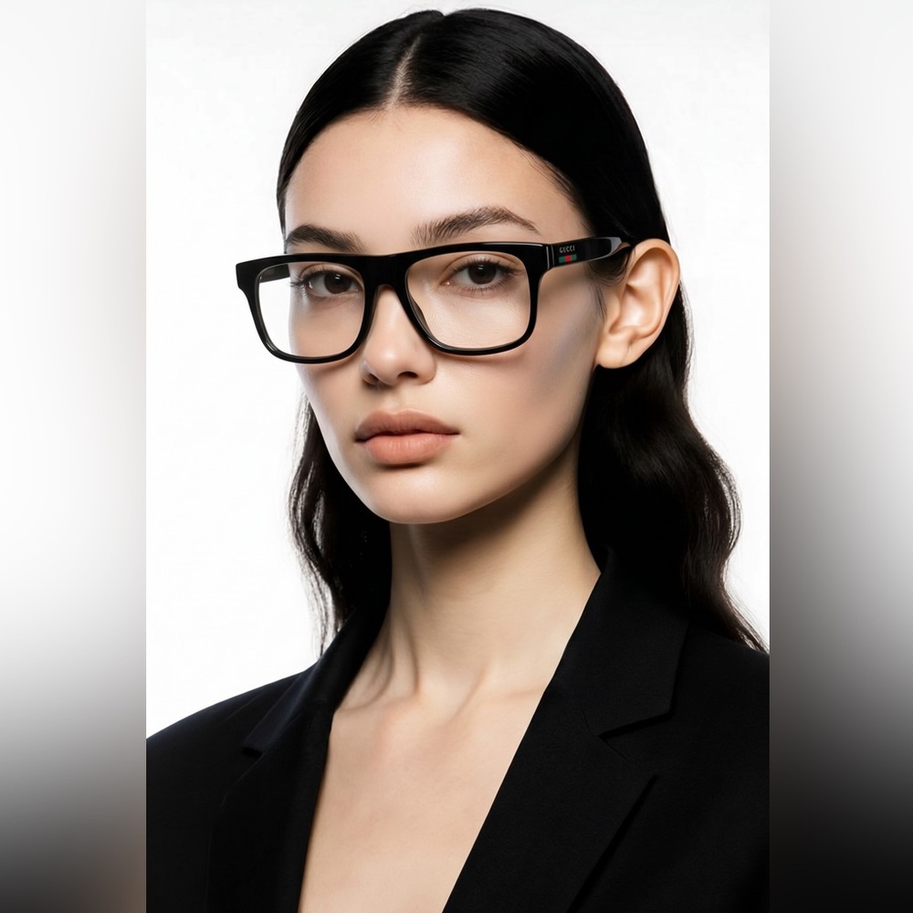 💯 Original GUCCI GG1117O FLAT TOP FRAMES IN BLACK - Picture 4 of 12